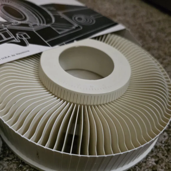 Black and White Rotary Slide Trays Lot Of 6 Old Film Slides Varrious Sizes